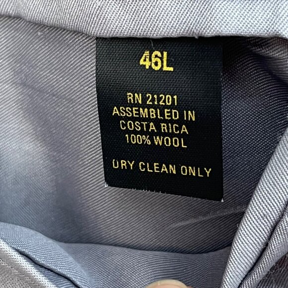 Farah Westernwear Mens Gray Herringbone 100% Wool  Sportcoat Jacket 46L - Read - Picture 14 of 15